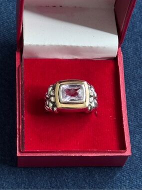 BJC Samuel Benham 925 Sterling Silver 14k Two-tone Amethyst Ring Size 7